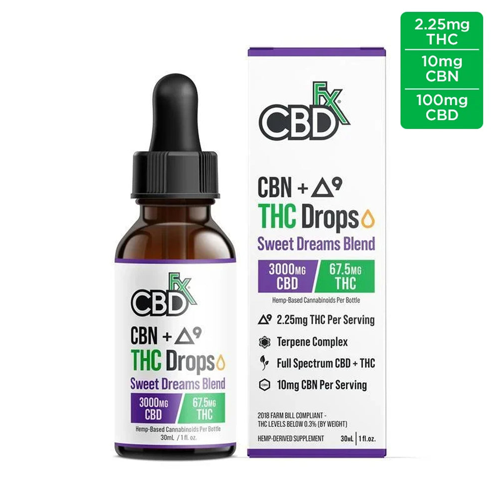 CBDfx Sweet Dreams Blend CBN + Delta-9 THC Drops view 2