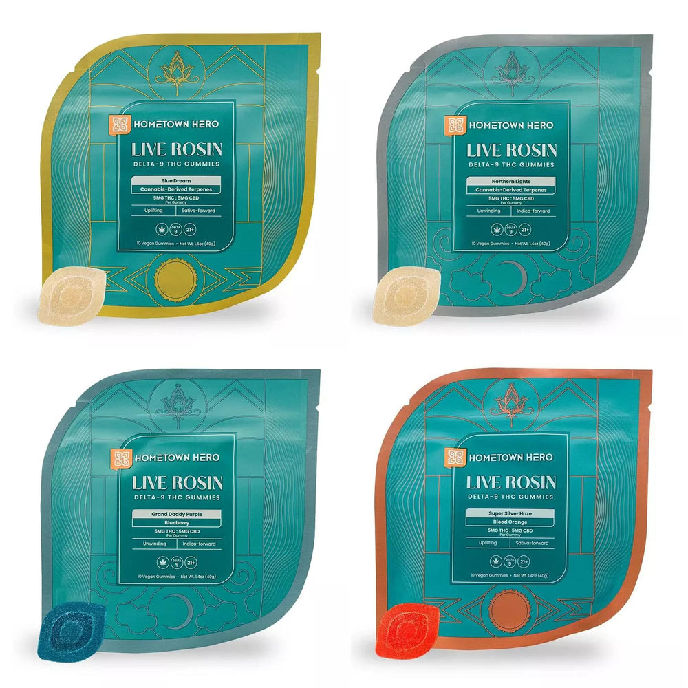 Hometown Hero Live Rosin THC + CBD Gummies