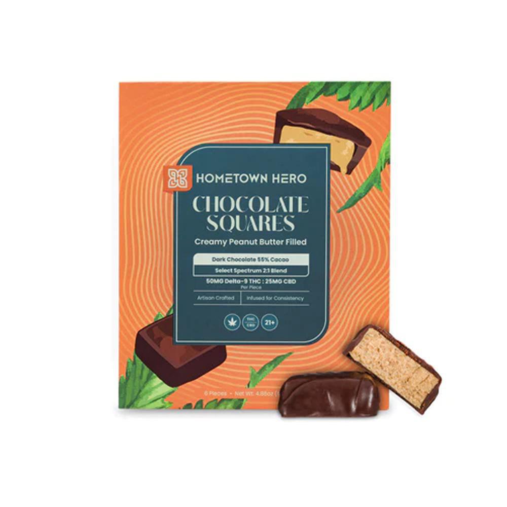 Hometown Hero Dark Chocolate Peanut Butter Squares