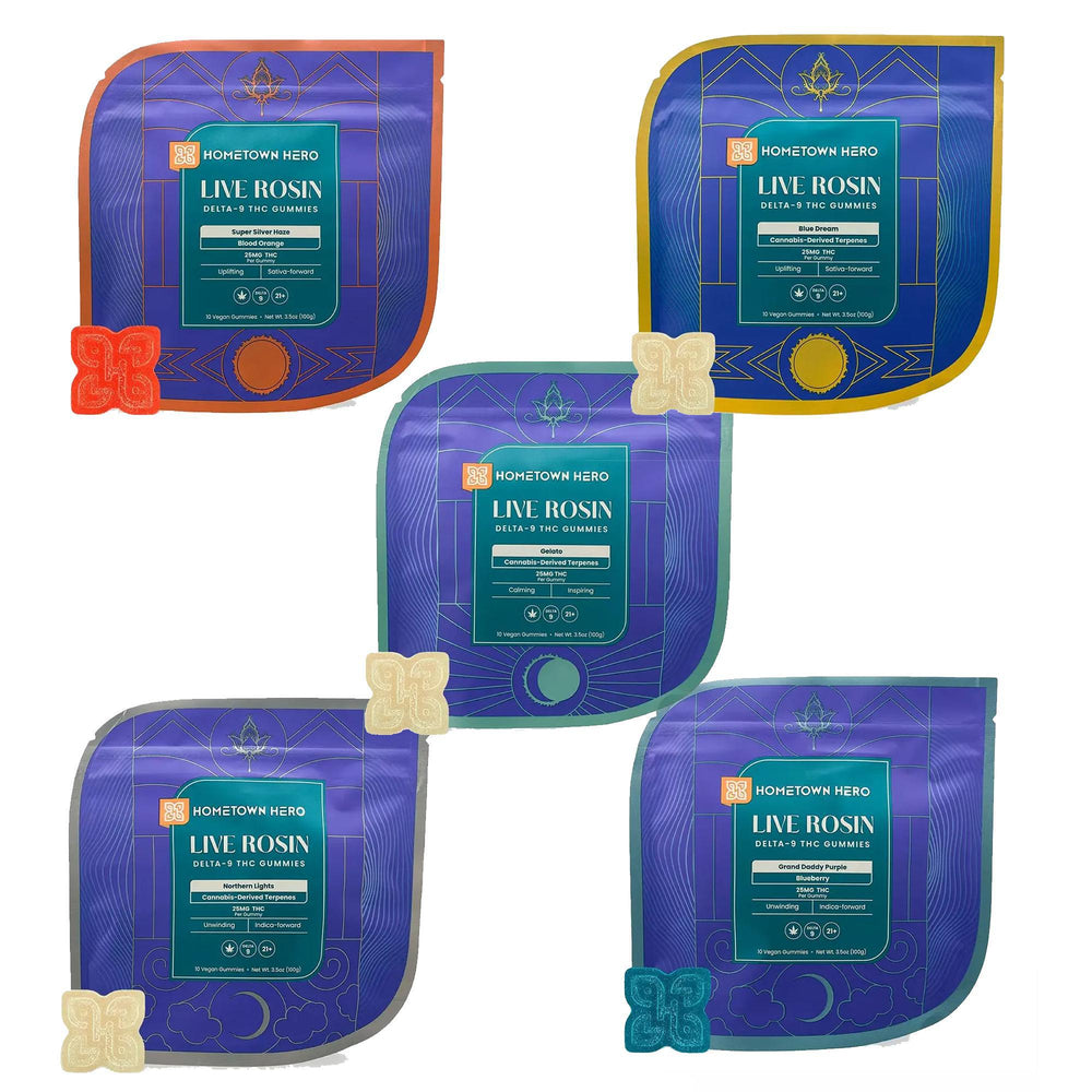 Hometown Hero Delta-9 Live Rosin Gummies